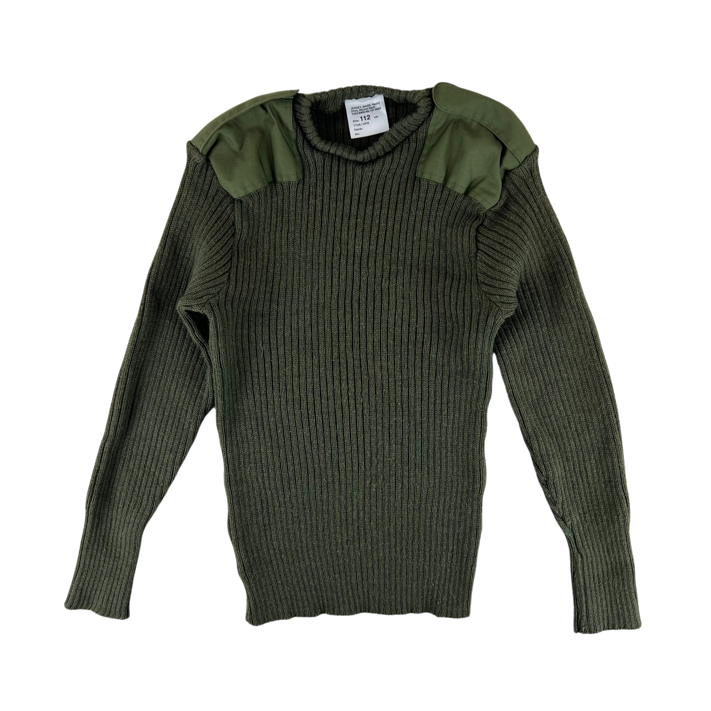 British Army Olive Green Pullover Jumper - Large 112cm