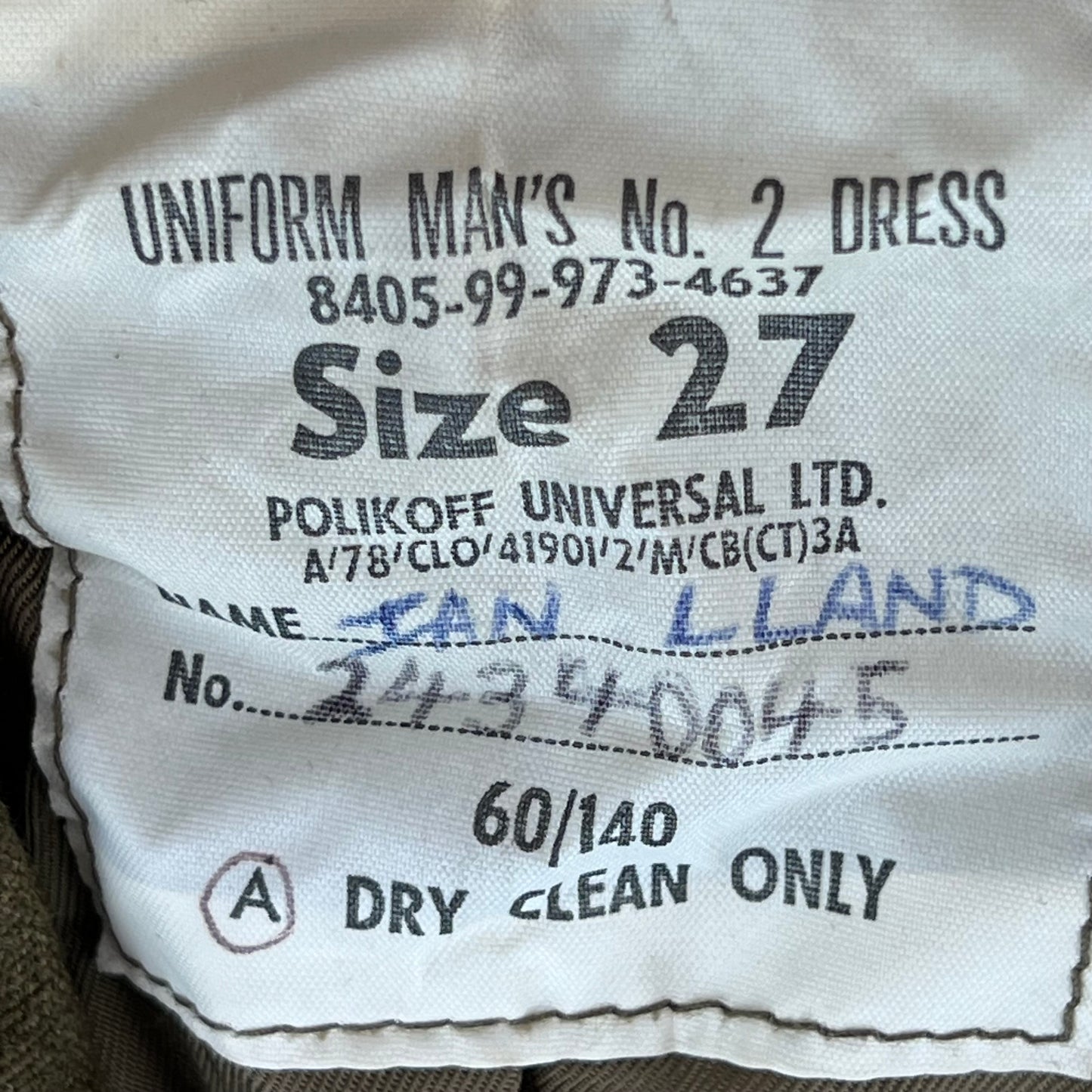 British Army 1980 Pattern No. 2 Olive Green Dress Jacket - Royal Corps of Transport -