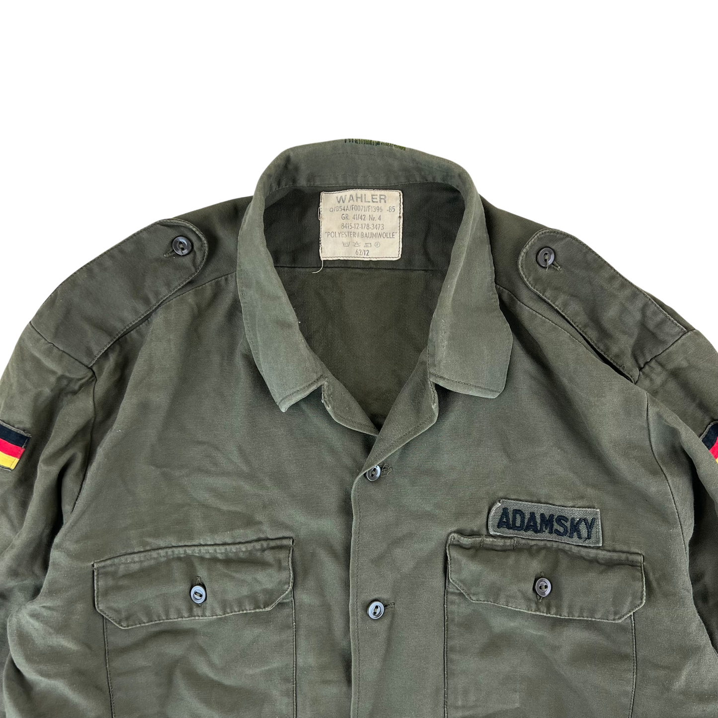 German Army Olive Green Long Sleeve Field Shirt - Large GrNr4