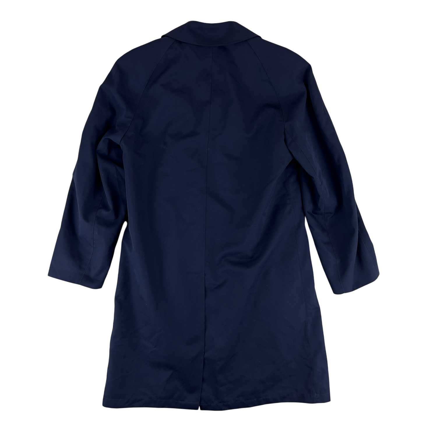 French Navy Gabardine Trenchcoat w/ Fur Liner - Medium