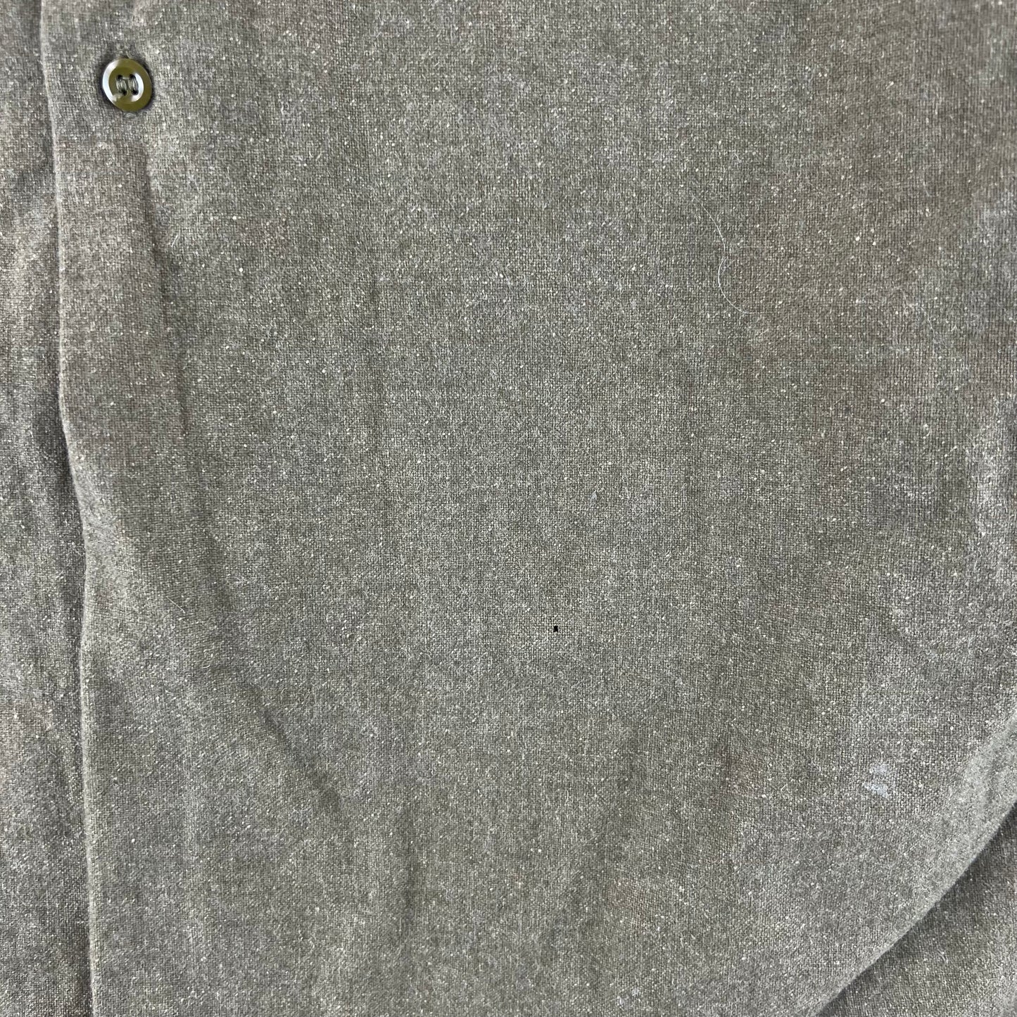 British Army 60s Khaki Collared Wool Shirt - Medium