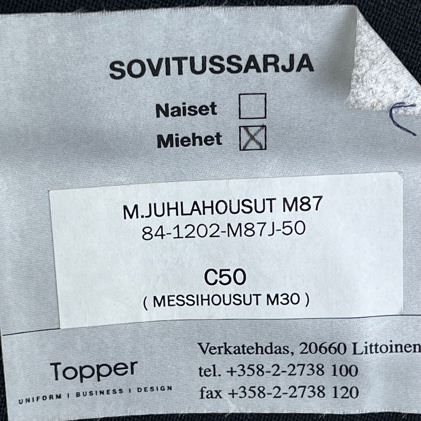 Finnish Army M83 Mess Dress Gala Trousers - W33 L31