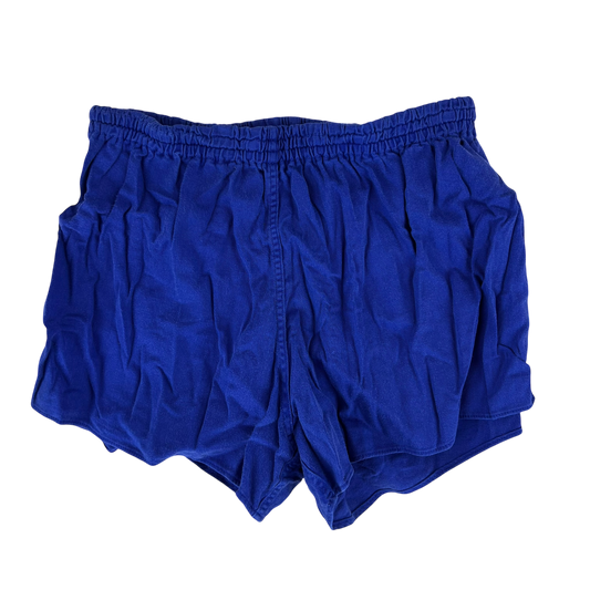 West German Army Cotton PTI Blue Swim Shorts - XX Small