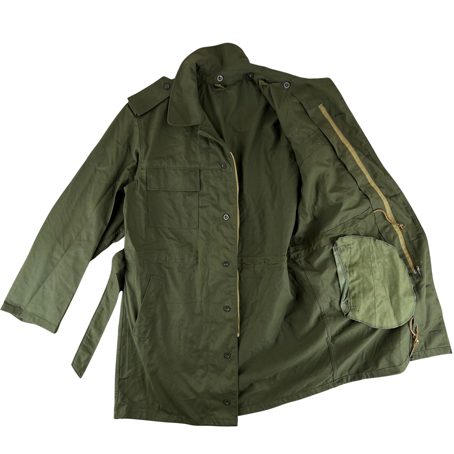 Czechoslovak Army M85 Field Parka Olive Green w/ Belt - Large 188/106