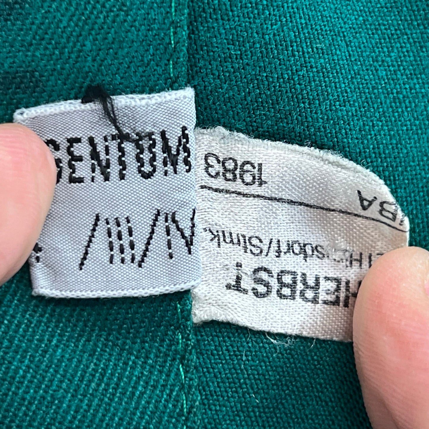 Austrian Army Green Blue Fatigue Trousers - W46 L29