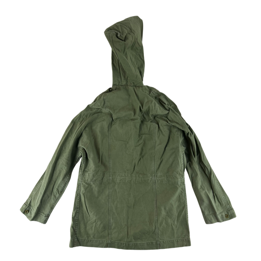 British Army 60s Olive Green Women's Working Dress Parka - Medium SIZE 9