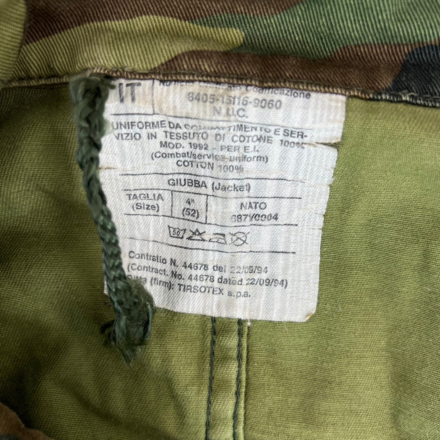 Italian Army Roma 90 Woodland Camouflage Combat Jacket - Medium