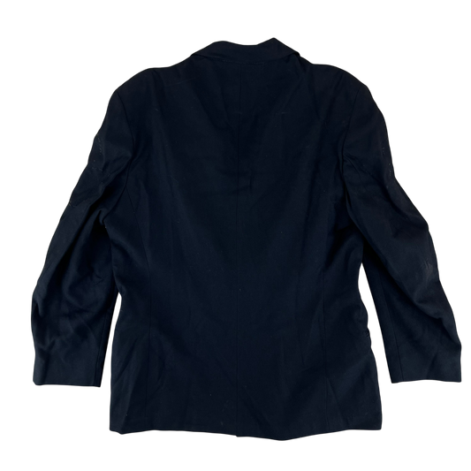 British Royal Navy 70s Black Dress Blazer Jacket - X Large