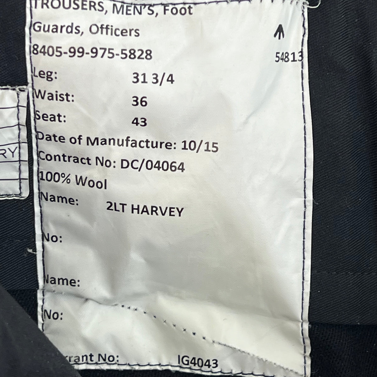 British Army Footguards Officers Dress Trousers - W35 L31