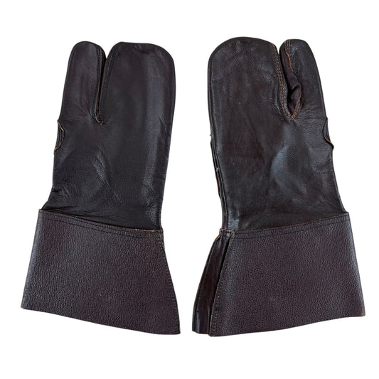 Finnish Air Force Leather Gauntlet Gloves - Large