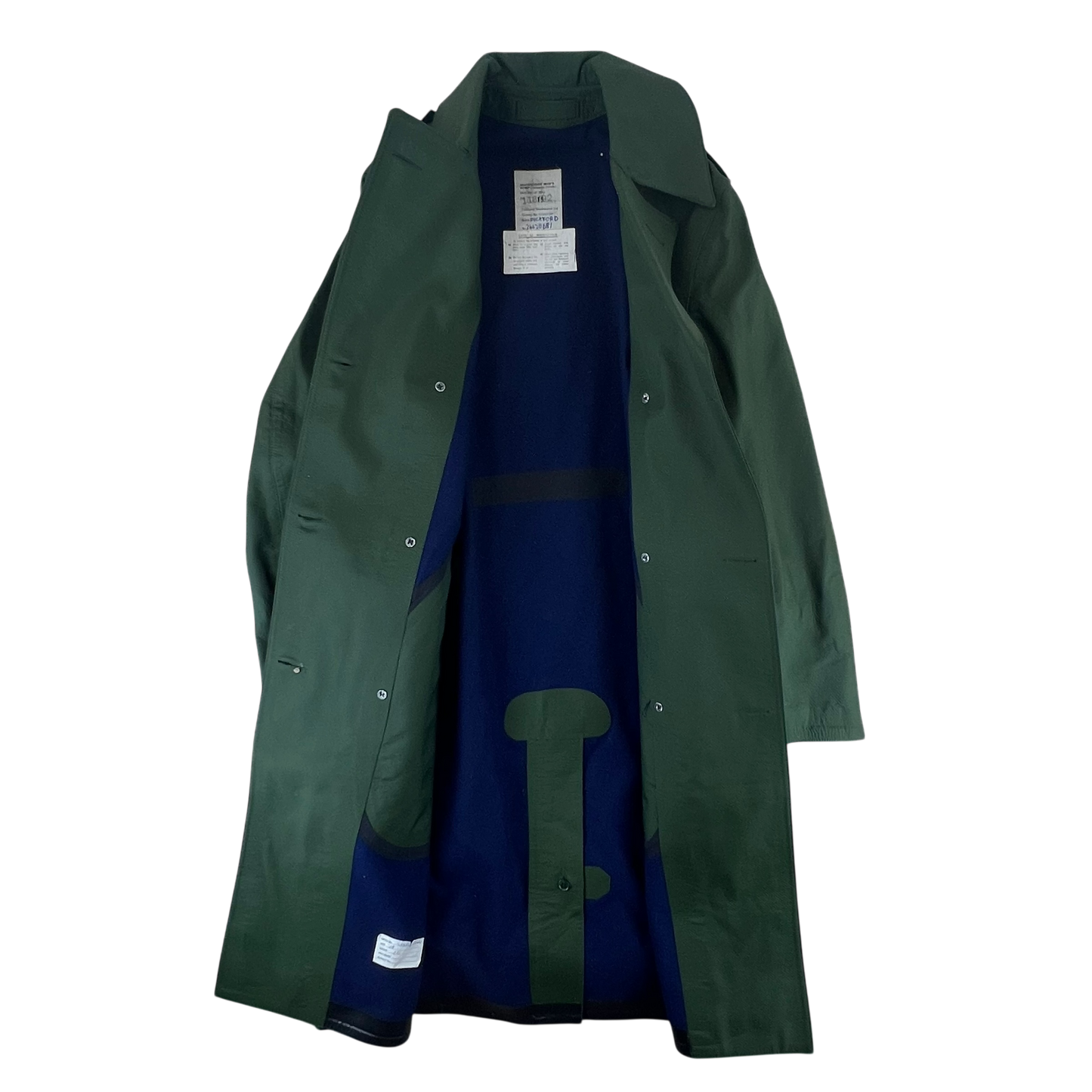 British Army / Royal Canadian Army 80's RCMP Green Mackintosh Raincoat - Medium