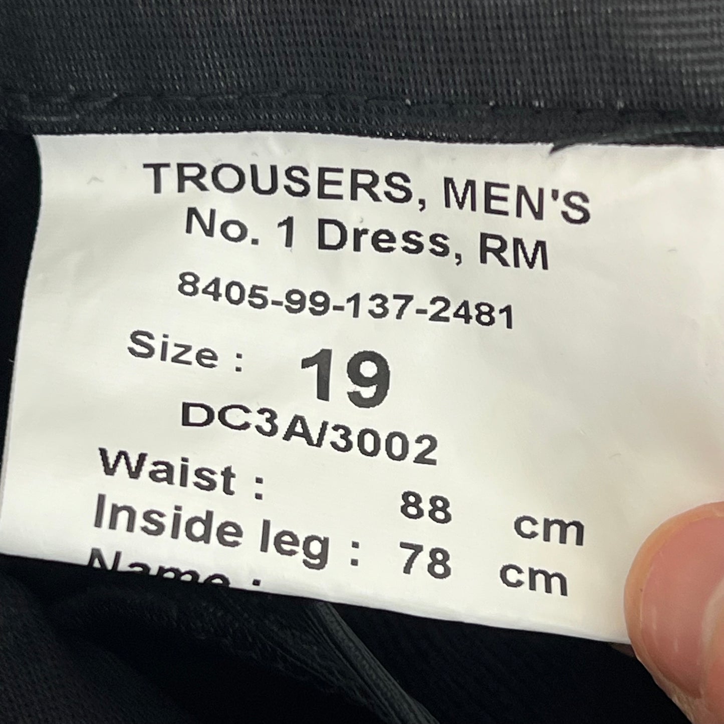 British Royal Marines No1 Blues Dress Trousers - W33 L31