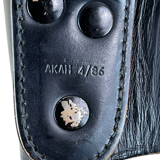 West German Police AKAH Black Leather Holster