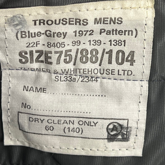British RAF 1972 Pattern Blue Dress Trousers - W34 L27