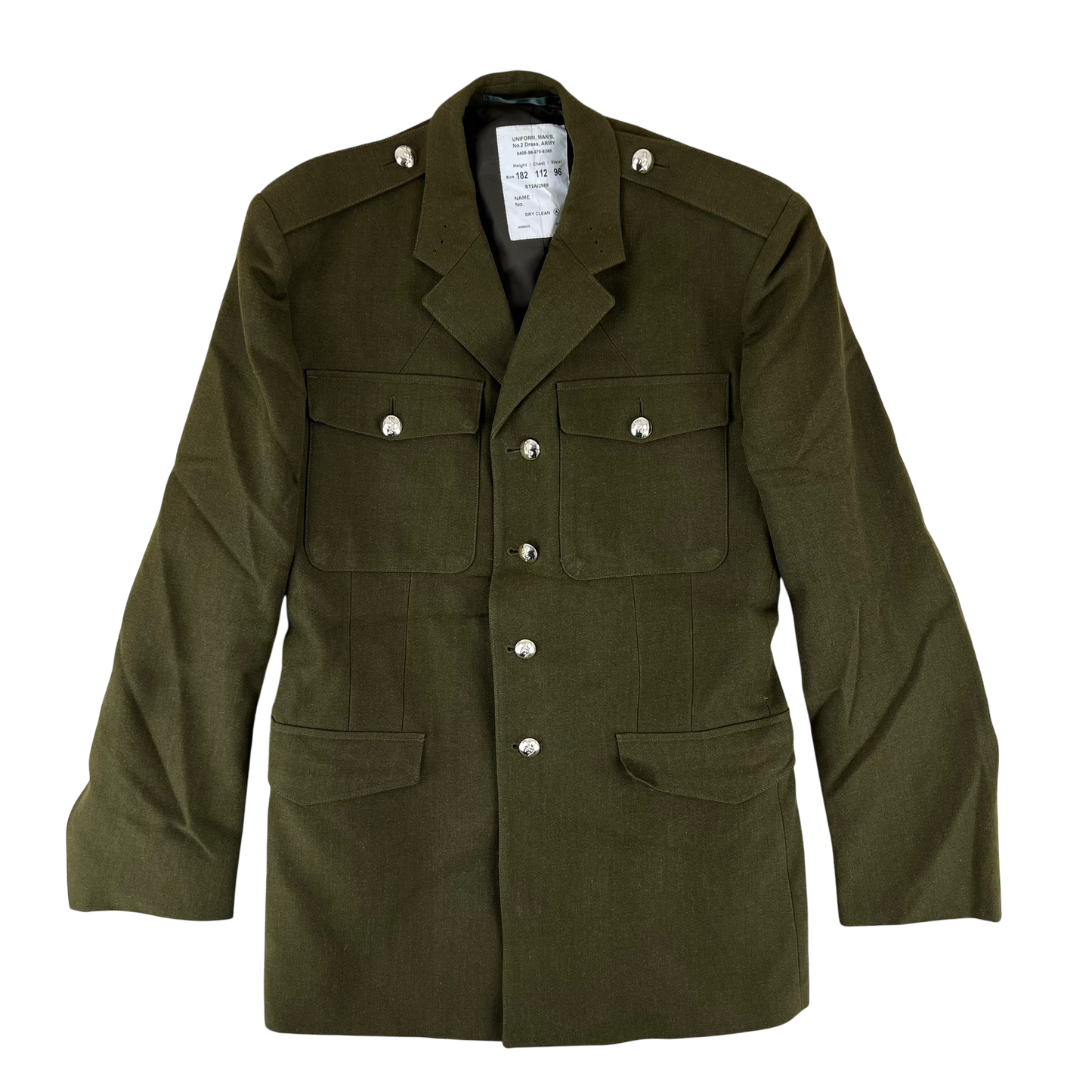 British Army 1980 Pattern No. 2 Olive Green Dress Jacket - REME - Large 182/112cm