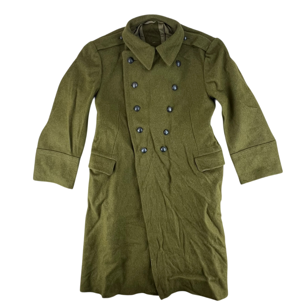 Romanian People's Army 80's Khaki Wool Greatcoat - Large