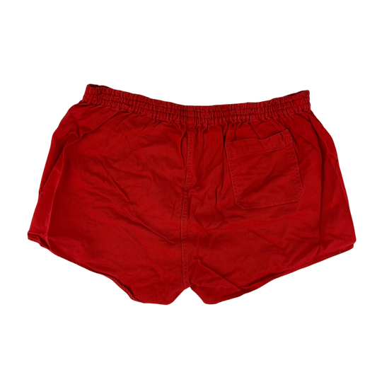 West German Army Cotton PT Red Swim Shorts - Medium