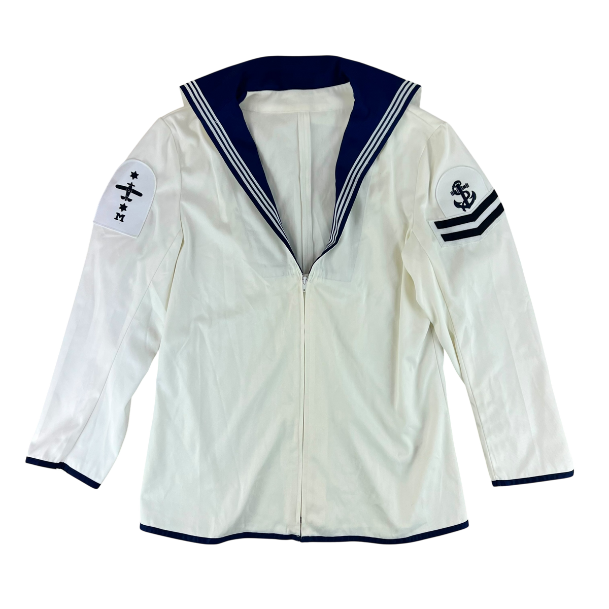 British Royal Navy Class II White Jumper Sailor's Top - X Large 182/116