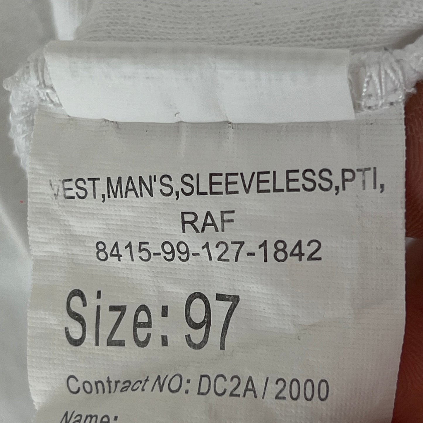British RAF PTI Vest - Medium