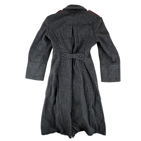 Bulgarian People's Army 50s Grey Wool Greatcoat - Small