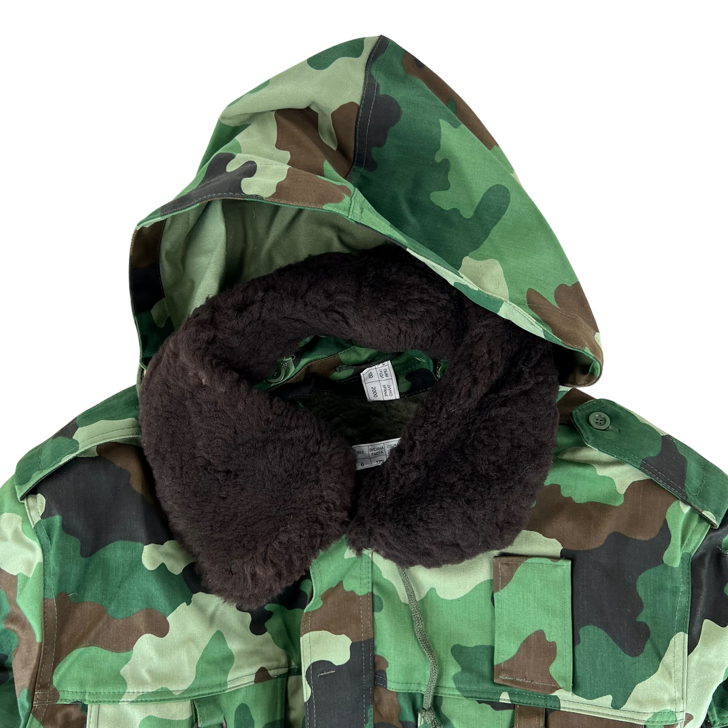 Serbian Army M93 Oak Leaf Camouflage Parka w/ Thermal Liner - Medium 172/100