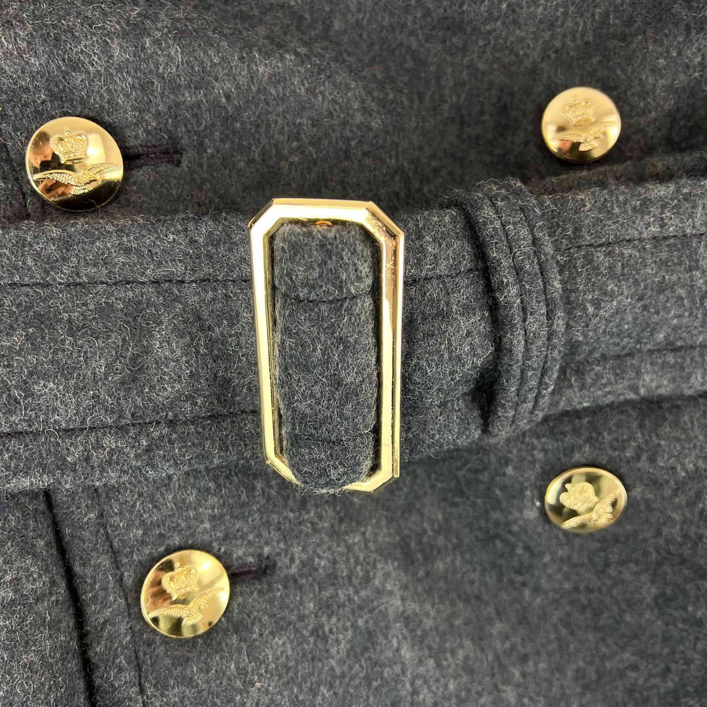 British RAF 60's WO Blue Grey Wool Greatcoat w/ Original Box - Large SIZE 12