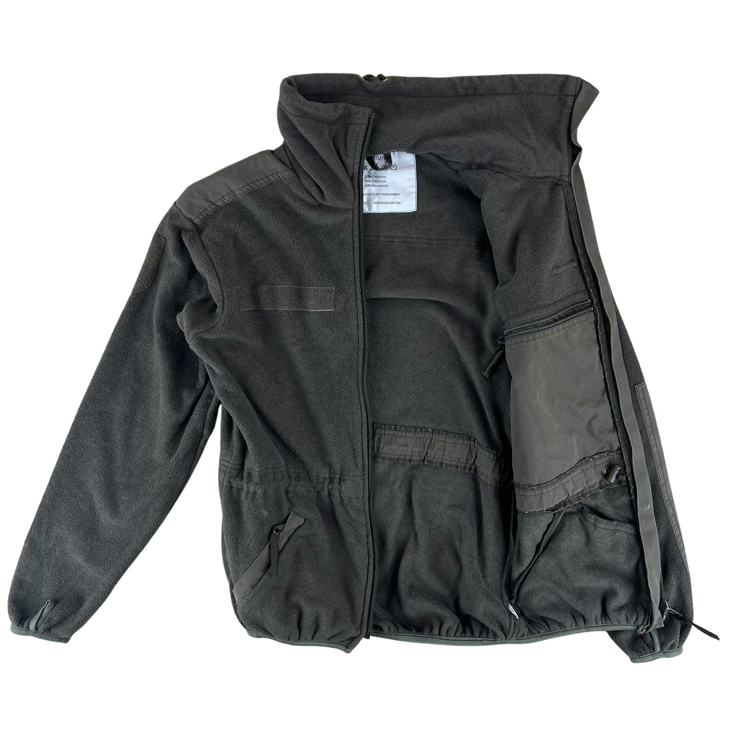 Austrian Army Olive Fleece Cardigan - Small 88-92 III/IV