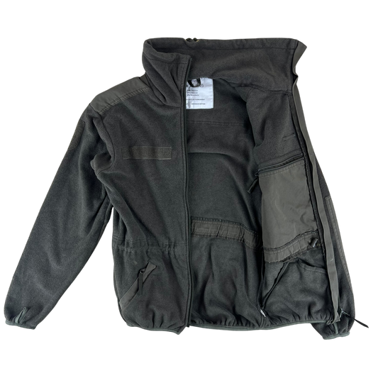 Austrian Army Olive Fleece Cardigan - Small 88-92 III/IV