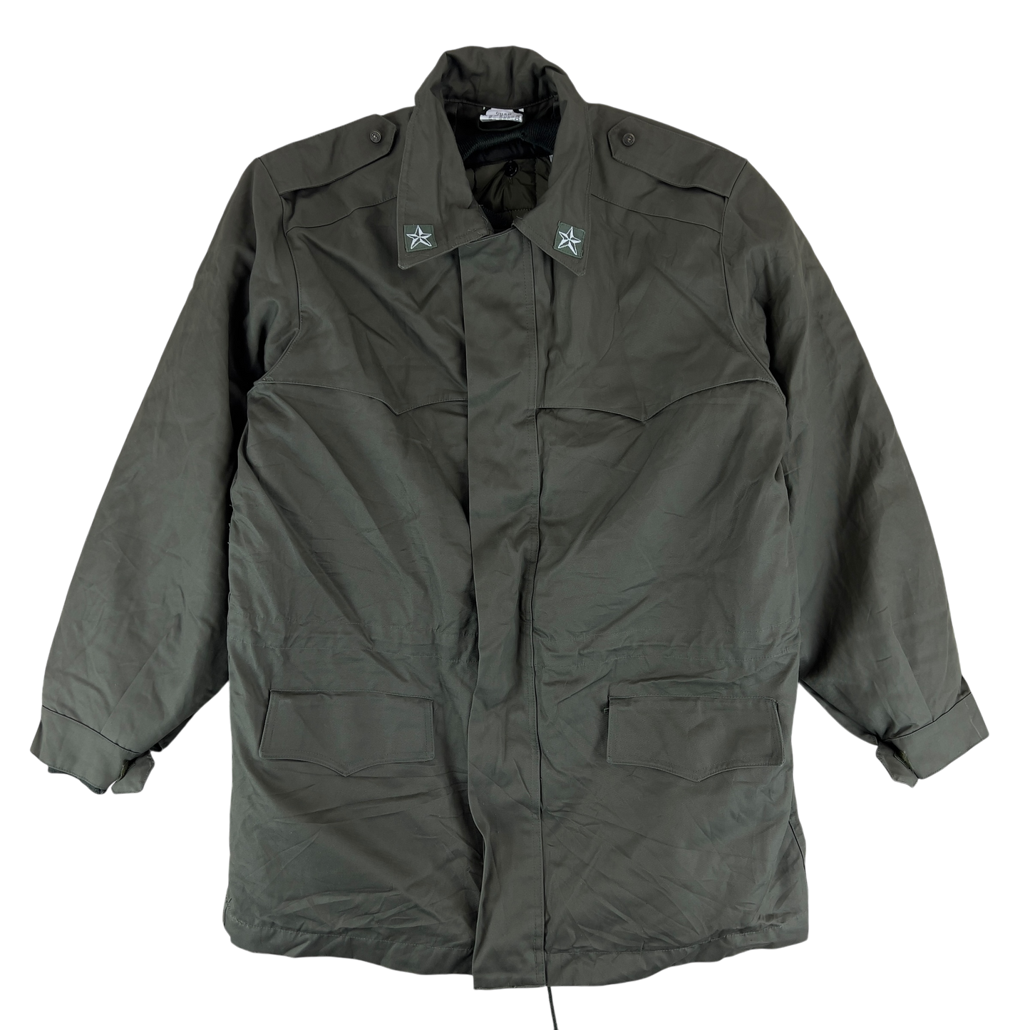 Italian Army Roma 75 Olive Green Drab Parka w/ Winter Liner - Large