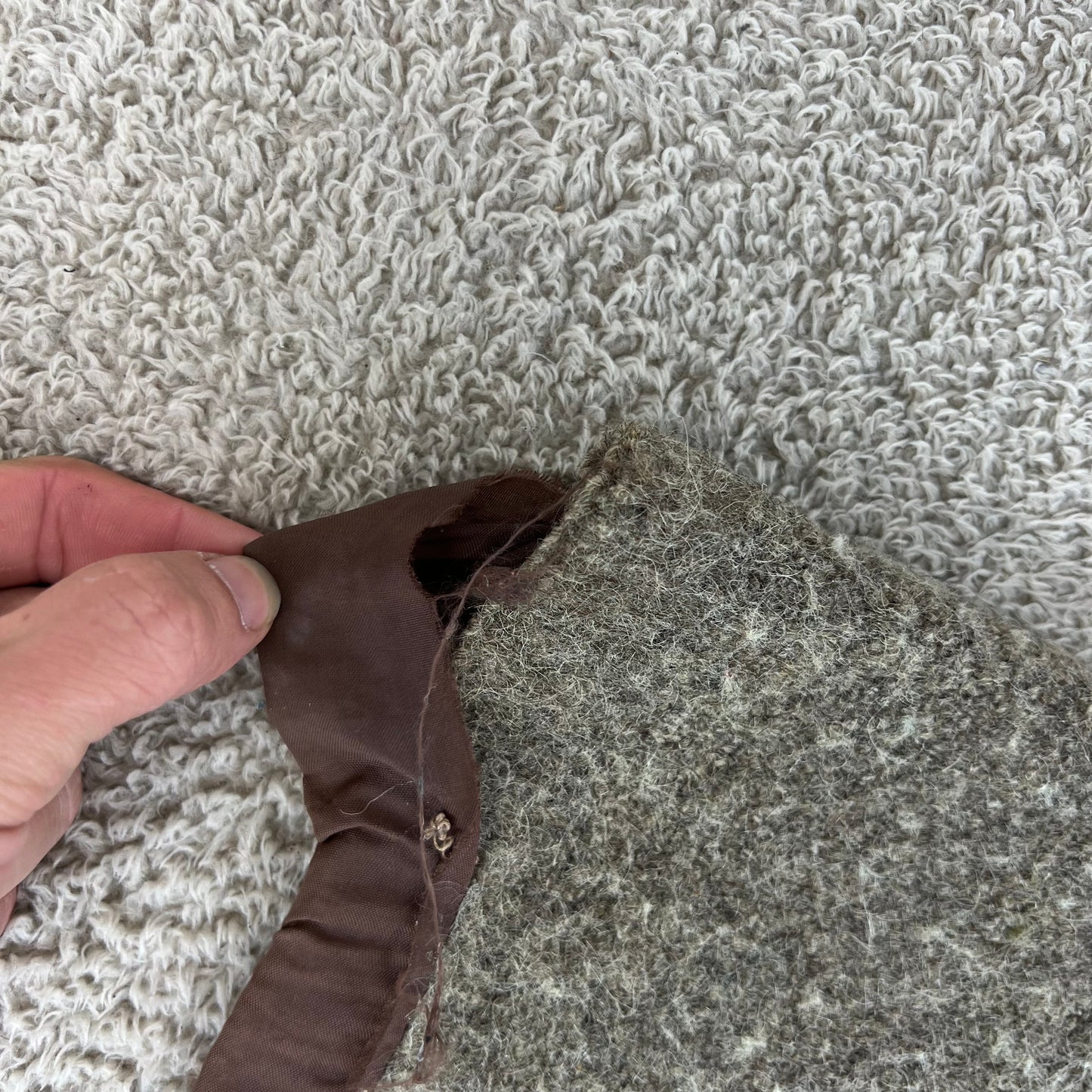 Romanian Army Oatmeal Brown Wool Blanket