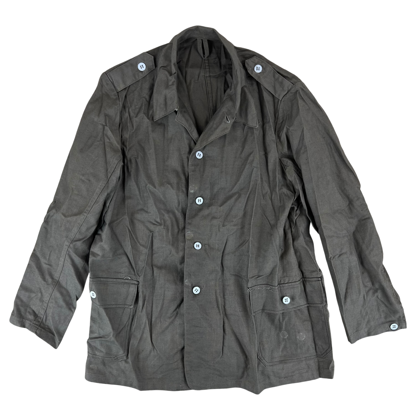 Swedish Army M40 "Grötrock" Brown Work Jacket - Large