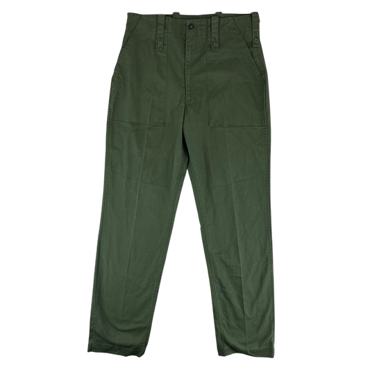 British Army Olive Green Fatigue Work Trousers - W34 L32