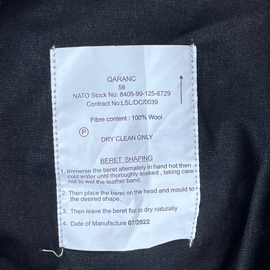 British Army Queen Alexandra's Royal Army Nursing Corps Beret - Medium 58cm