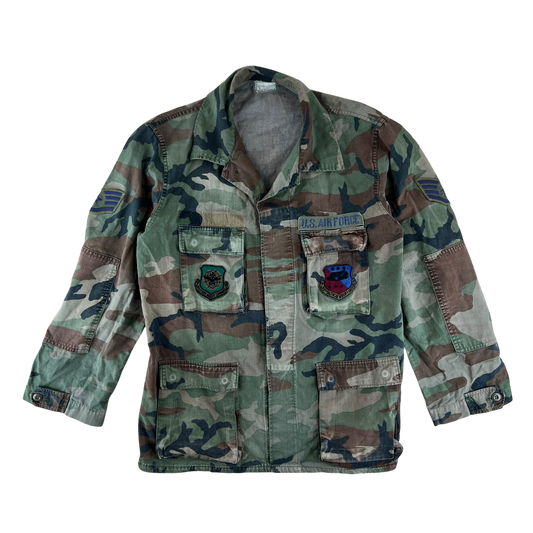 US Army Air Force M81 Woodland Camouflage BDU Combat Jacket - Large