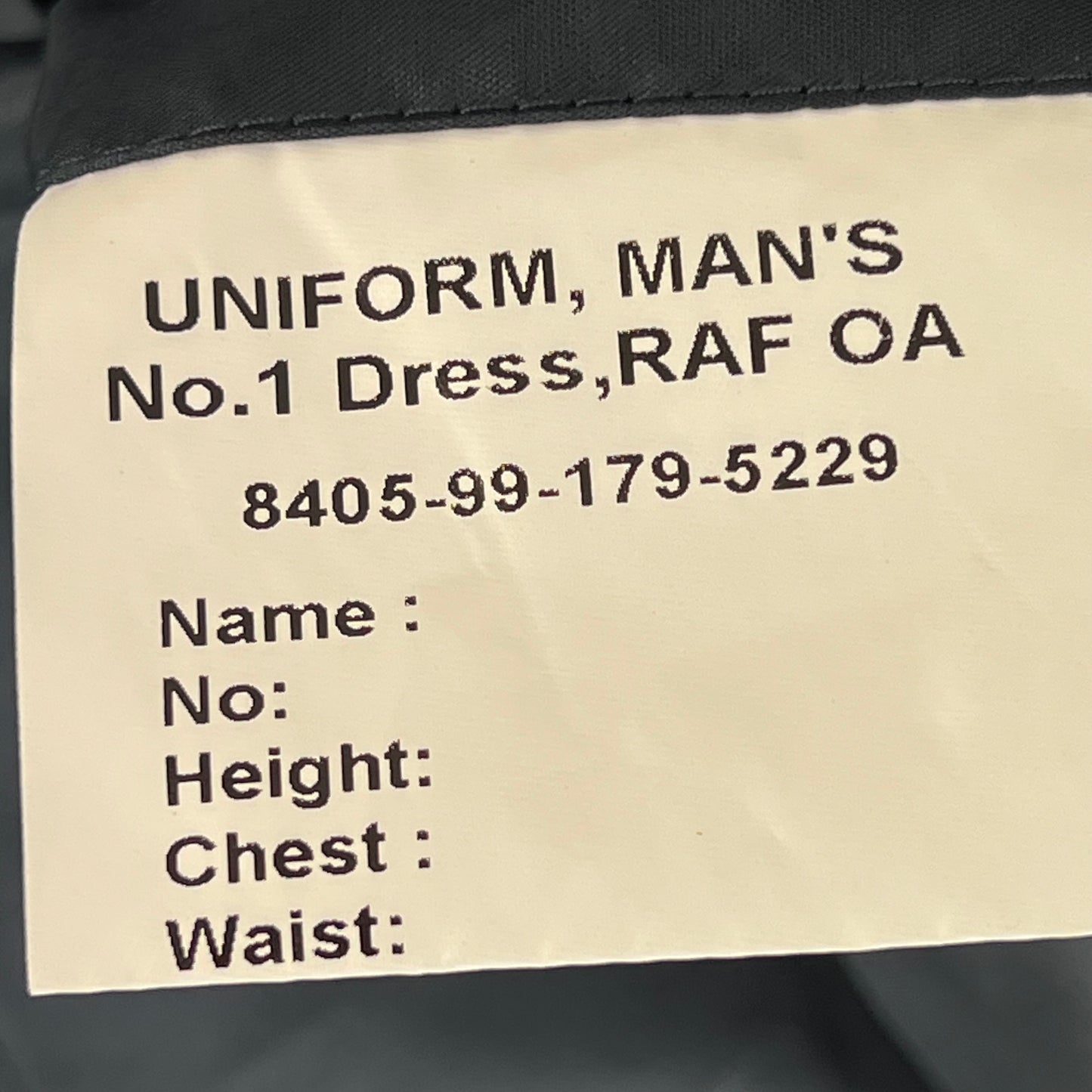 British Royal Air Force No. 1 Dress Jacket w/ Belt - X Large