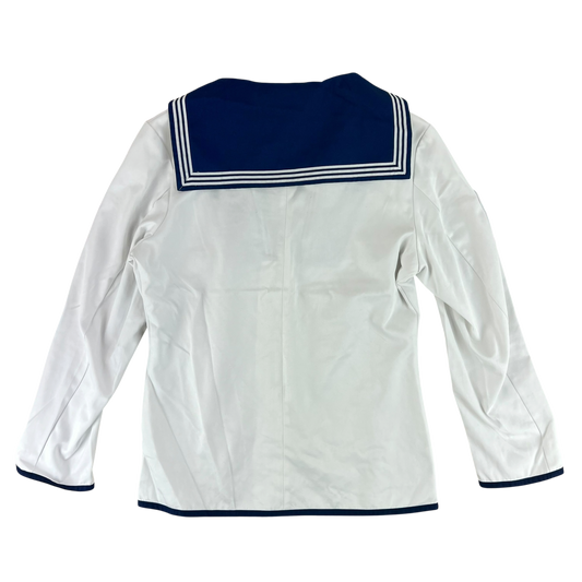 British Royal Navy Class II White Jumper Sailor's Top - Medium 176/100