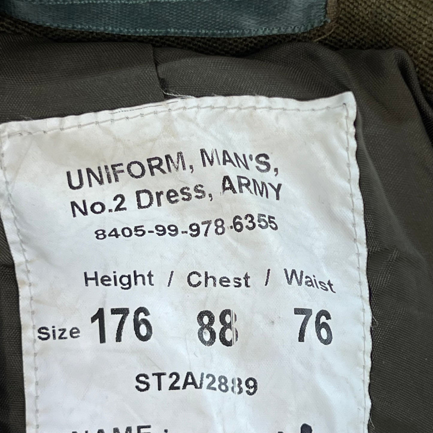 British Army Old Pattern No. 2 Olive Green Dress Jacket - Duke of Lancaster's Regiment - Small 176/88