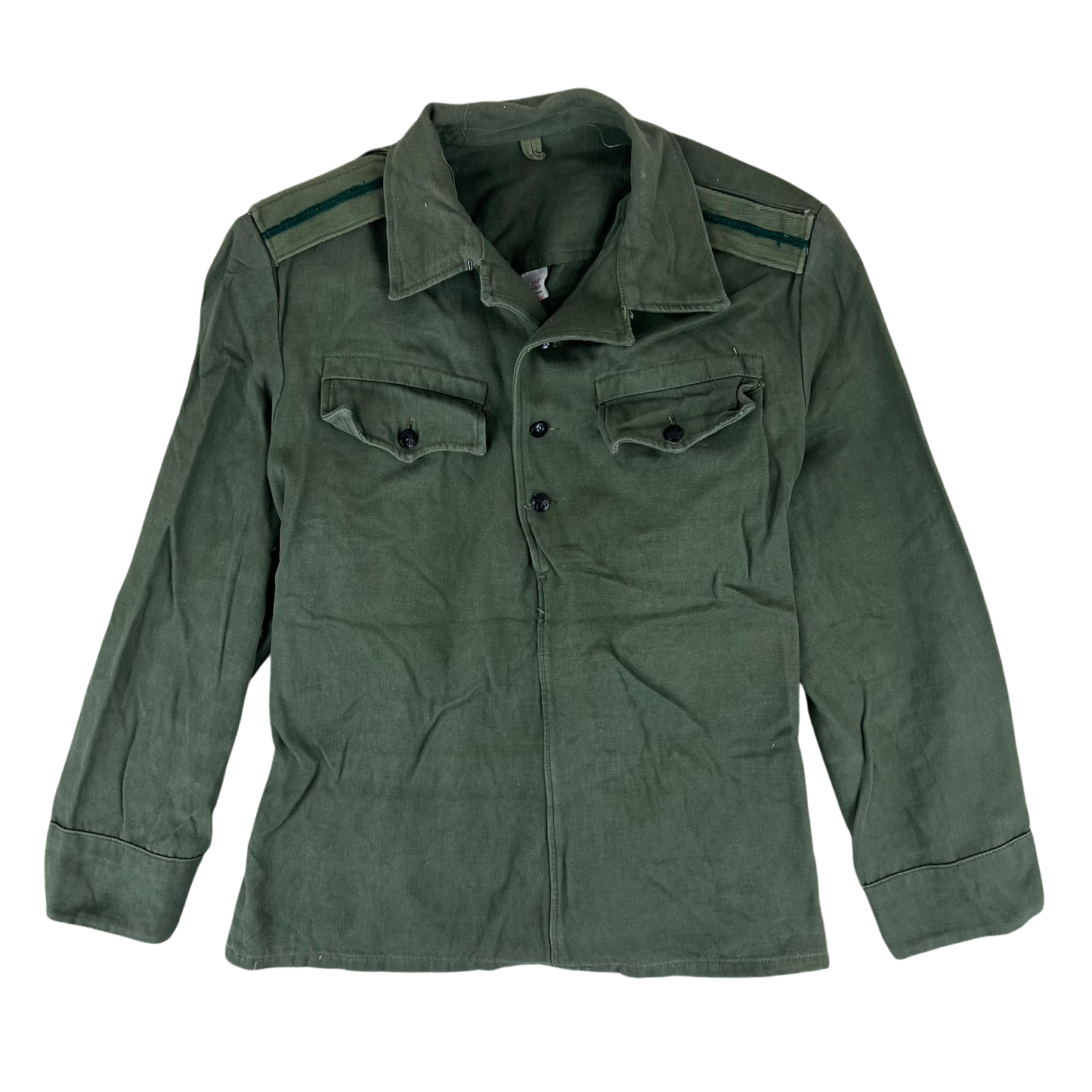 Bulgarian People's Army Officer's Olive Green Cossack Shirt - Medium
