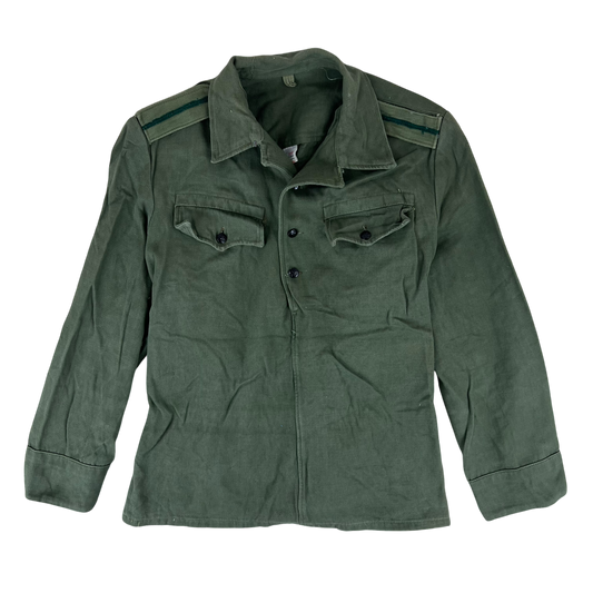 Bulgarian People's Army Officer's Olive Green Cossack Shirt - Medium