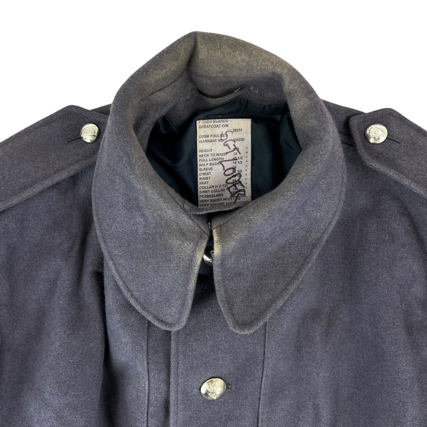 British Army Footguards Wool Greatcoat - Irish Guards - X Large