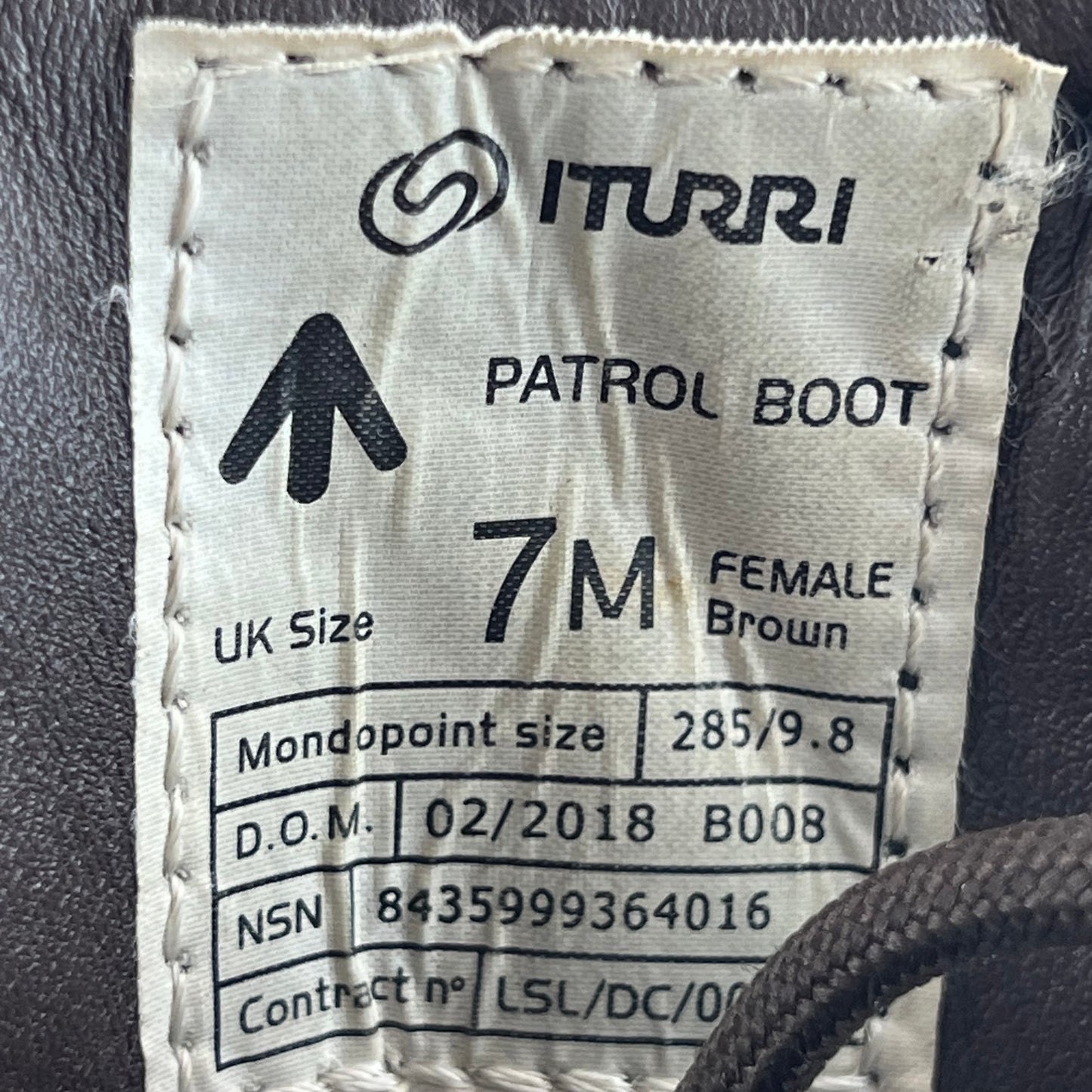 British Army Iturri Brown Desert Patrol Boots - Size 7M