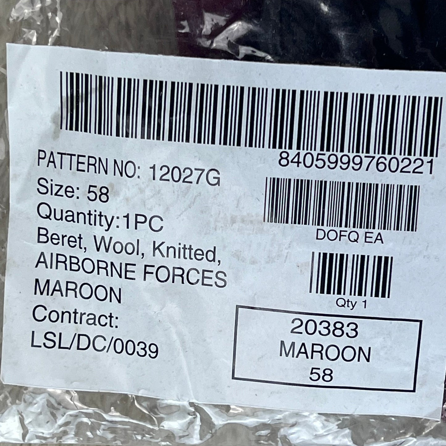 British Army Airborne Beret - Medium 58cm