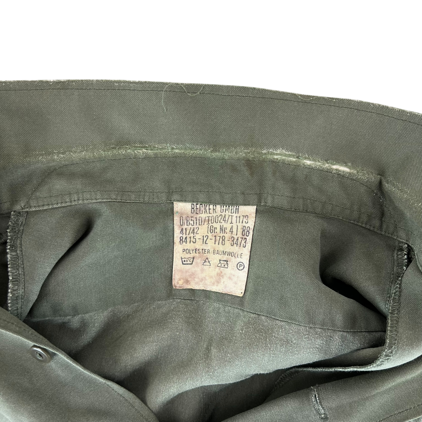 German Army Olive Green Long Sleeve Field Shirt - Large GrNr4