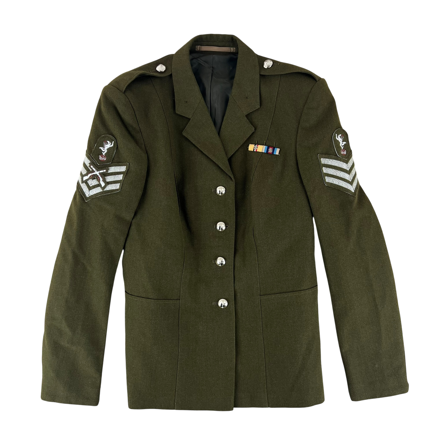 British Army 1980 Pattern Women's No. 2 Olive Green Dress Jacket - Royal Signals - Medium 170/96