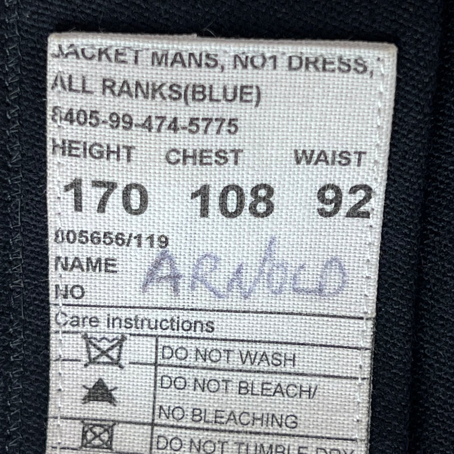 British Army No. 1 Dress Jacket - Corps of Army Music - Medium 170/108