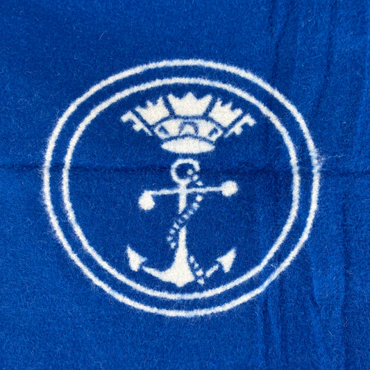 Italian Navy Pure Wool Blue Blanket