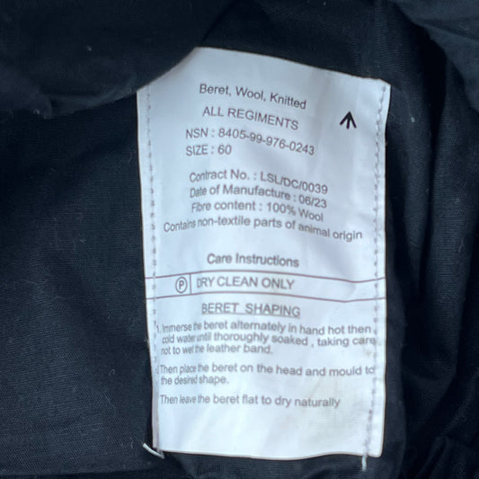 British Army Royal Engineers Beret - Large 60cm