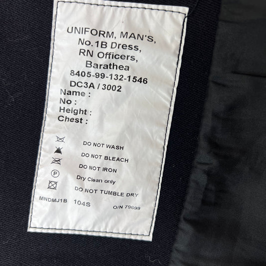 British Royal Navy Officer's No 1B Class 1 Dress Jacket - Medium 104S