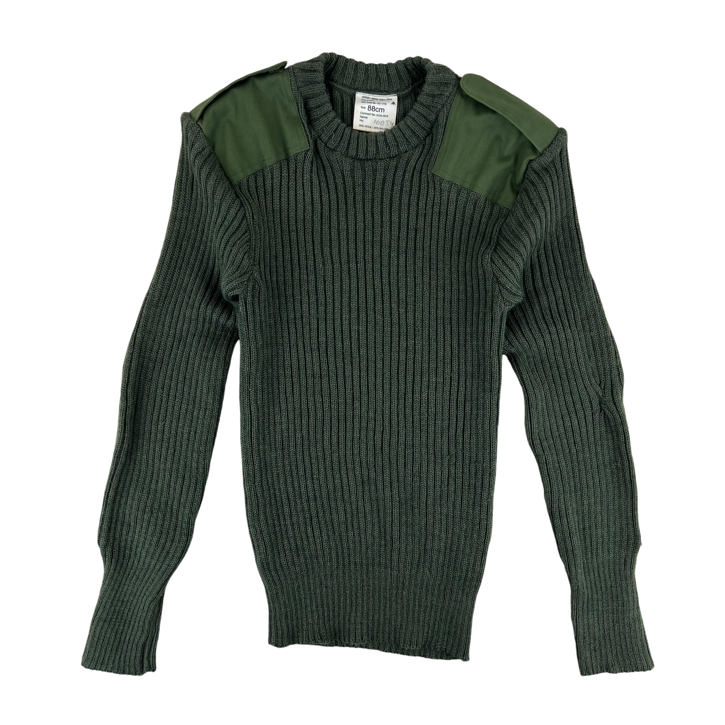 British Army Olive OG Utility Jersey Pullover Jumper - Small 88cm