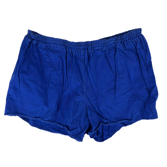 West German Army Cotton PTI Blue Swim Shorts - Small